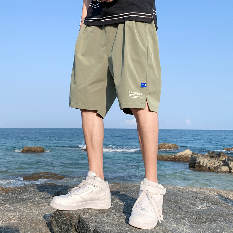 Ice Silk Shorts Men's Summer Thin Outer Wear Quick-Drying Casual Pants Men's Five-Point Trendy Beach Basketball Sports Pants