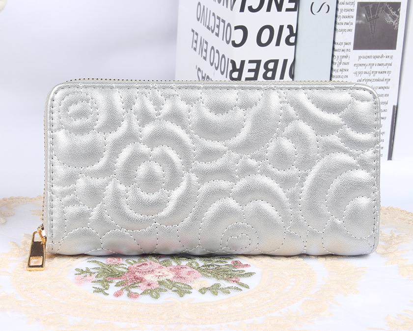 Amazon Cross-Border Bag Embroidered Long Single Zipper Women's Wallet Multiple Card Slots Large Capacity Change Small Wallet