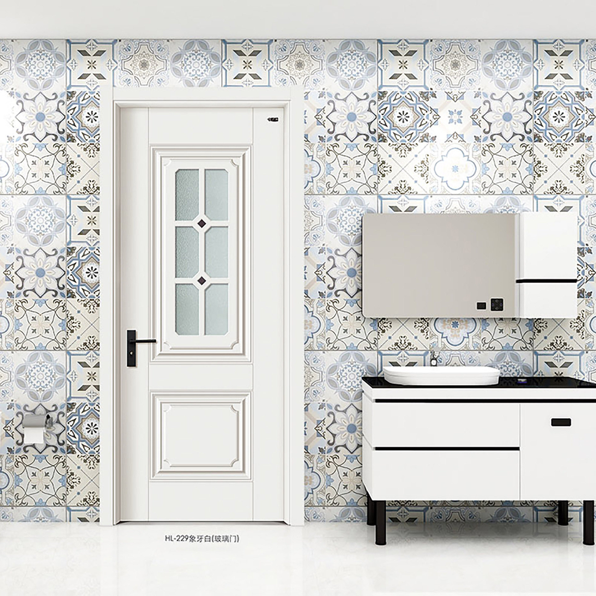 卫生间隔音玻璃门 钢化玻璃室内家用木门 免漆房间厨房门厂家直供