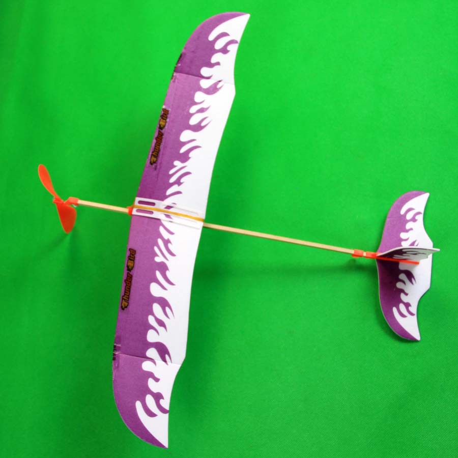 雷鸟橡皮筋动力飞机学校航模比赛专用手工拼装超轻雷神橡筋飞机