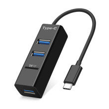 type-c hub转读卡器 type c to usb hub集线器 usb3.1转读卡+hub