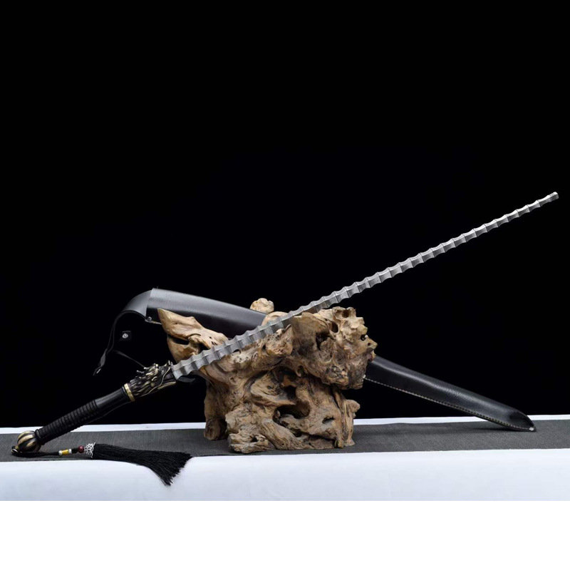 龙泉市刀剑十八般兵器百炼花纹钢手工锻打影视道具亢龙锏未开刃