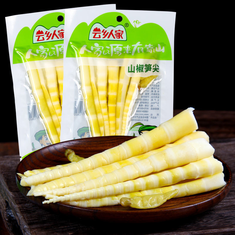 山椒笋尖竹笋泡椒笋尖笋片酸笋脆笋开袋即食休闲小吃零食
