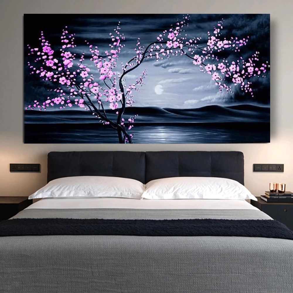 5成交1副5d钻石画新款客厅喜庆卧室床头画点贴钻十字绣满钻梅花钻石绣