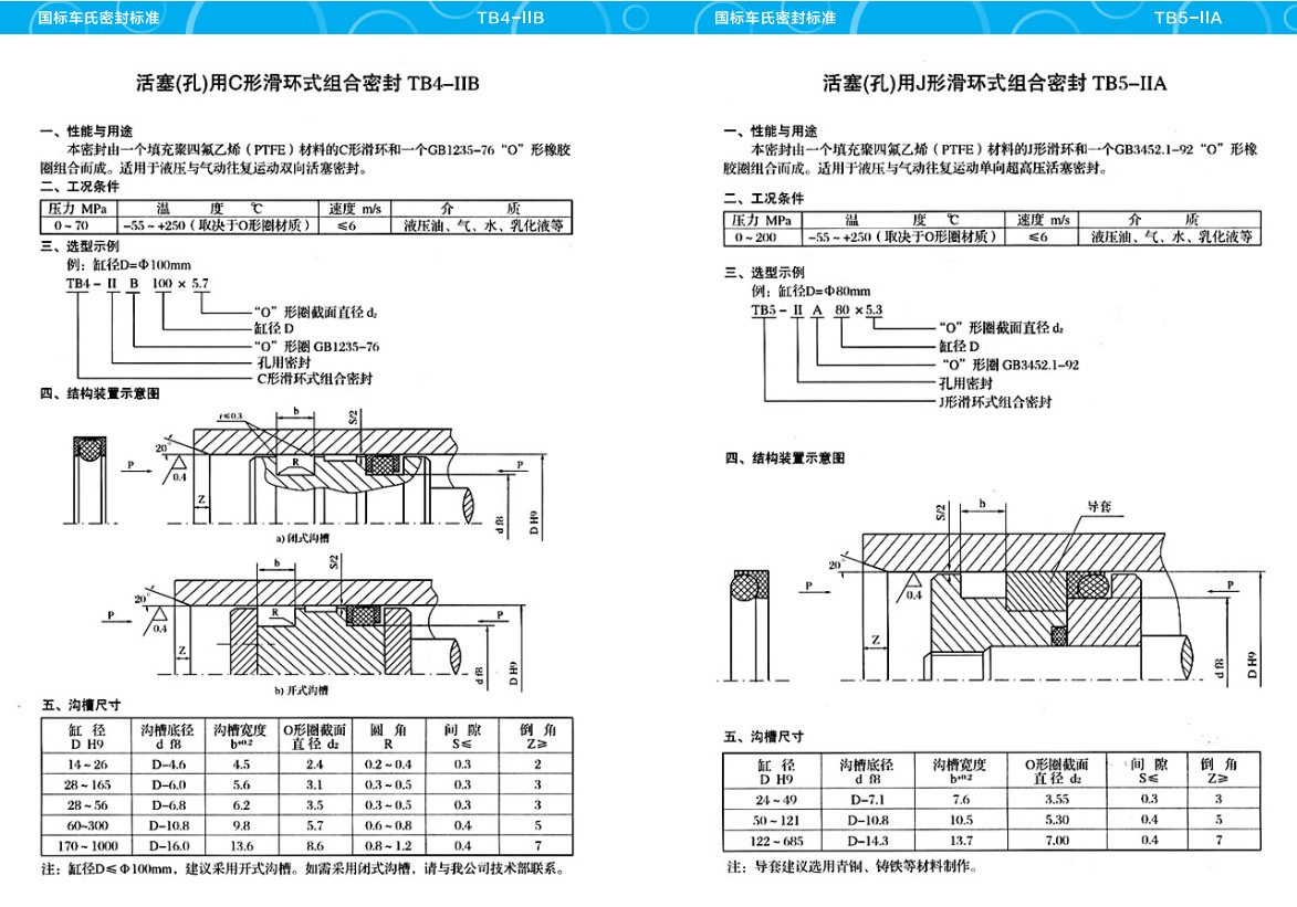 孔用密封圈(活塞用密封圈)系列