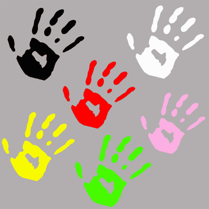 外贸热卖汽车贴纸个性手掌印后视镜倒车镜装饰贴花越野牧马人贴花