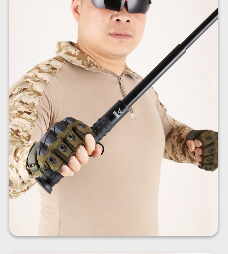 驯兽者甩辊轻击重击机械棍防身武器男女防卫自卫用品三节伸缩甩棍