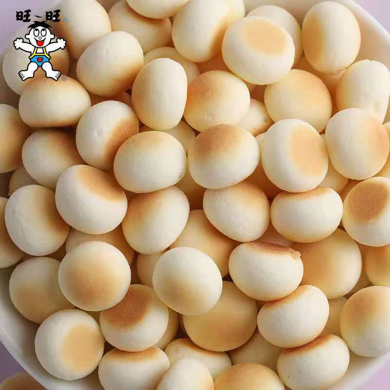 旺仔小馒头整箱批发原味小包装散装旺旺奶豆饼干休闲食品儿童零食