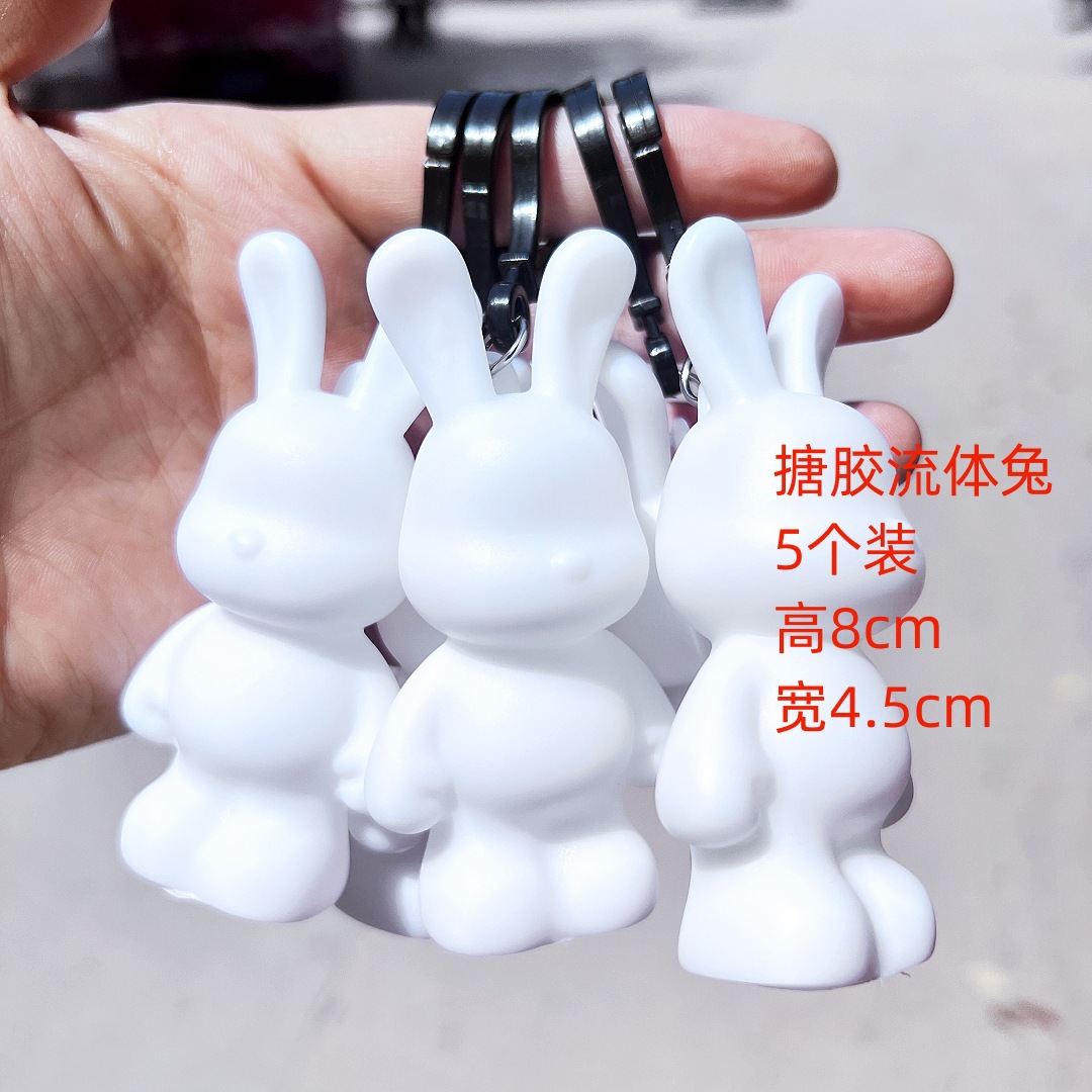 Fluid Bear White Body Wholesale Paint Painted White Blank Diy Handmade Fluid Bear Stall Supply Fluid Violent Bear