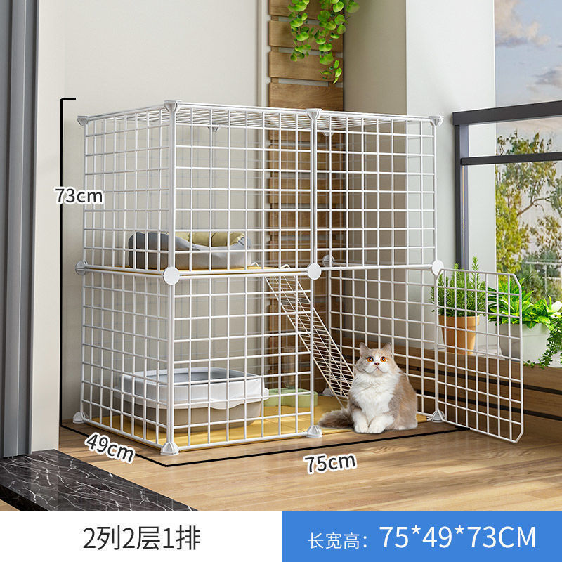 Cat Cage Home Villa Super Large Free Space Indoor with Toilet Small Cattery Double Layer Cat House Cat Nest