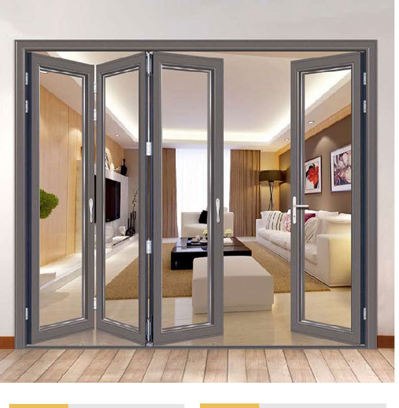 断桥铝重型推拉折叠门 客厅阳台手拉隔断门铝合金折叠门厂家