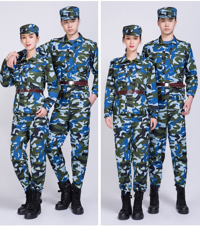 现货直销学生军训服套装夏季作训服夏令营迷彩服套装男作战服