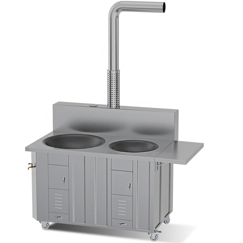 柴火灶烧柴灶省木柴炉农村家用不锈钢土灶节能无烟灶台猛火大锅灶