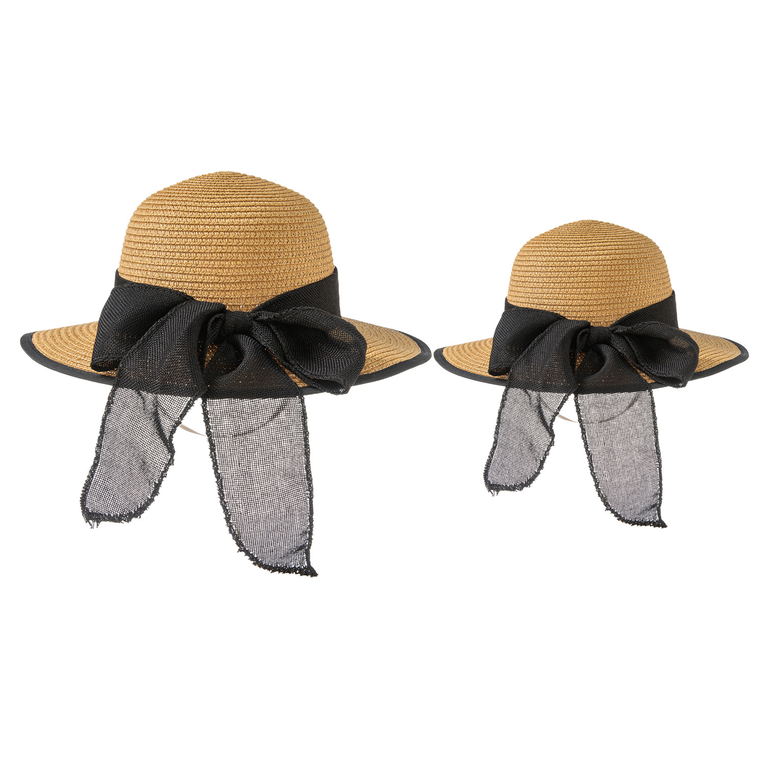 夏季新款宽檐遮阳帽透气儿童帽子 厂家现货批发海边防晒亲子草帽