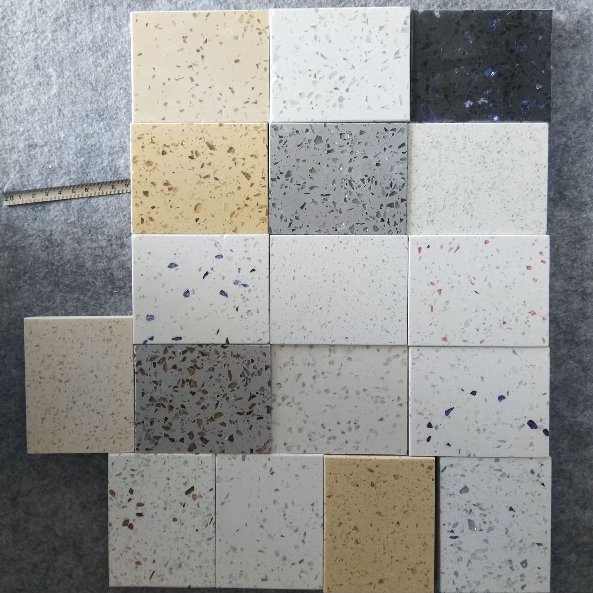 供应人造石英石板材冰钻灰钻蓝钻米黄钻白钻珀金紫水晶黄金钻星白