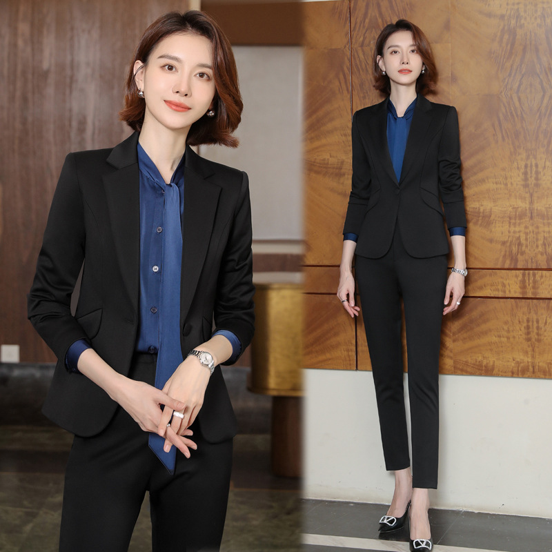 高端房地产售楼处西装正装女秋冬珠宝店职业西服套装金店销售服装