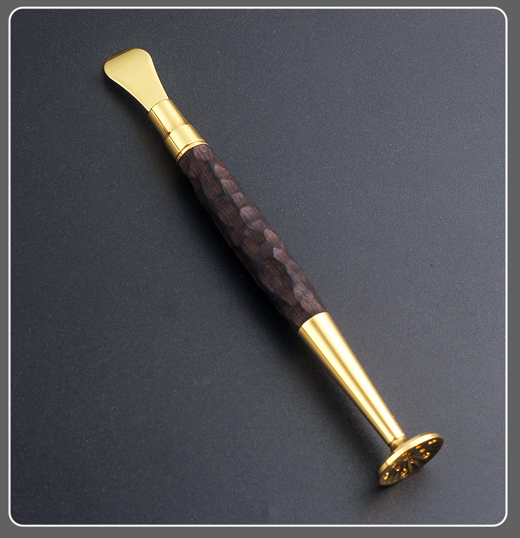 8deco手工烟斗压棒黑紫檀木三合一防熄火烟斗压棒 礼盒装烟具配件