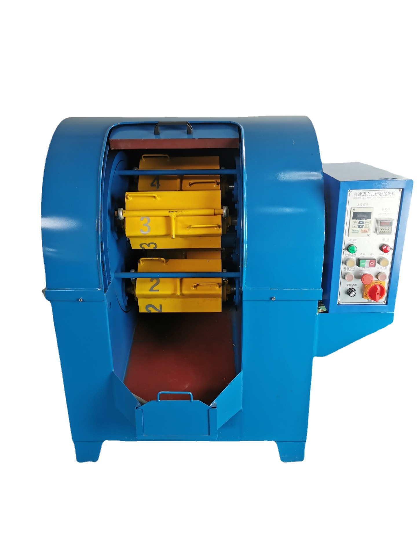 40l离心式高速滚筒抛光机变频控制自动出料去毛刺滚亮抛光