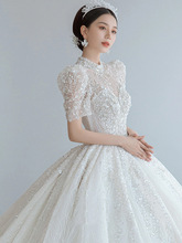 法式在逃公主婚纱2022新款新娘主纱拖尾高级质感复古重工奢华夏季