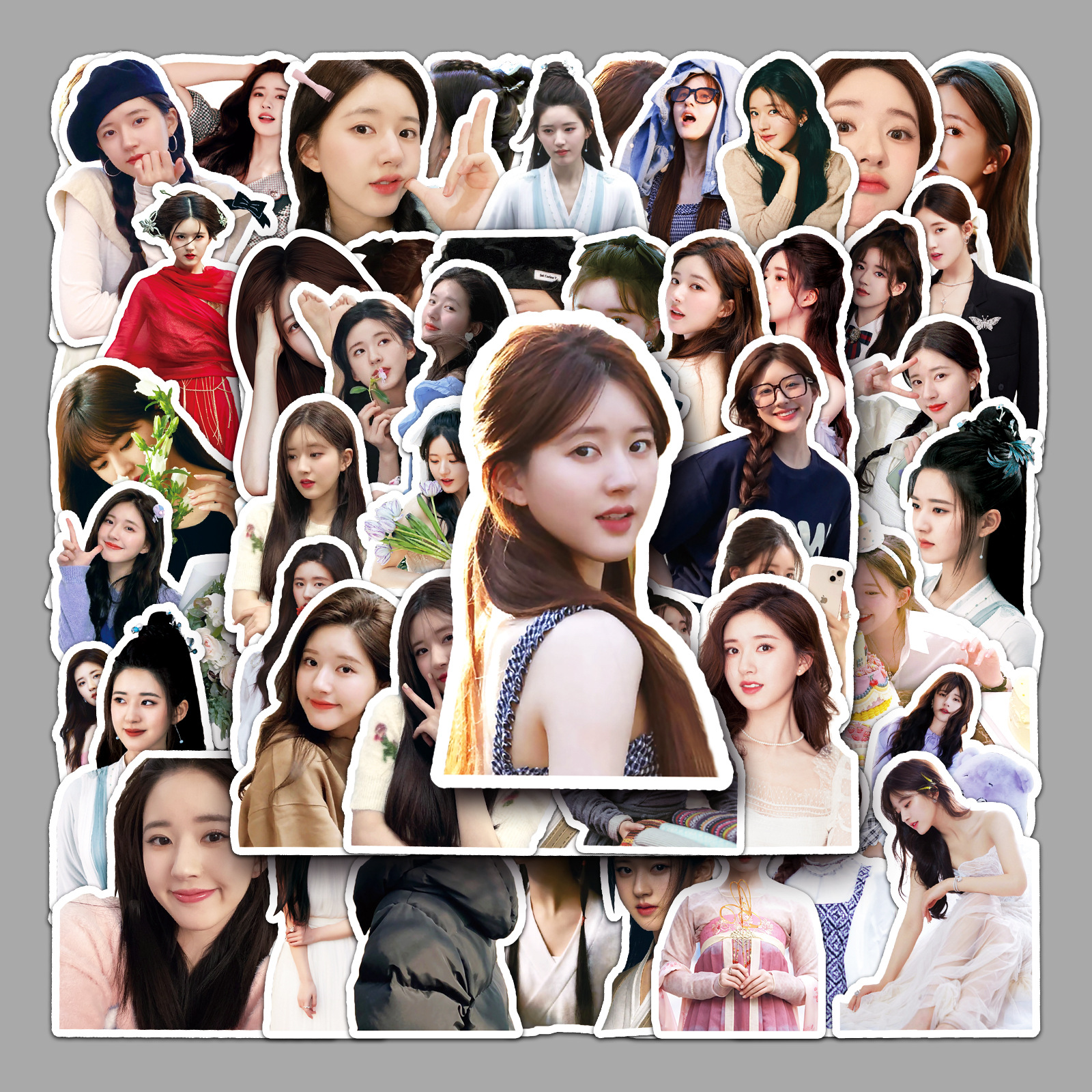 50张赵露思涂鸦贴纸个性明星周边贴纸diy水杯手机行李箱贴纸防水