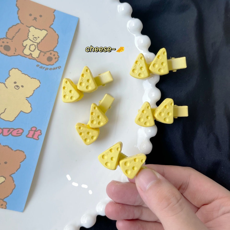 芝士奶酪可爱发夹仿真趣味奶油少女刘海夹日韩软妹超萌发卡饰品