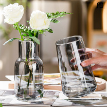 巨纳北欧ins风简约玻璃花瓶水培鲜花插花小花瓶客厅餐桌水养创意