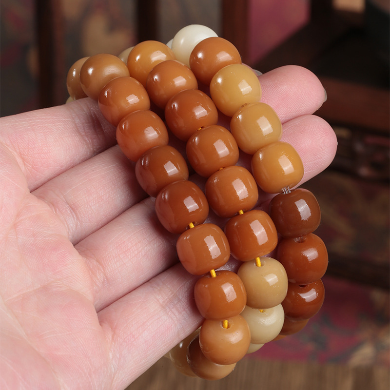 Pliable Temperament Weathering Gradient Bodhi Bracelet Seiko Tunnel Natural Bodhi Rosary Single Circle Bracelet Live Supply