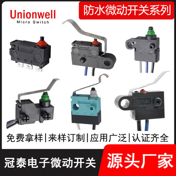 冠泰微动开关防水超小型新能源 充电枪汽车门锁防水微动开关厂家