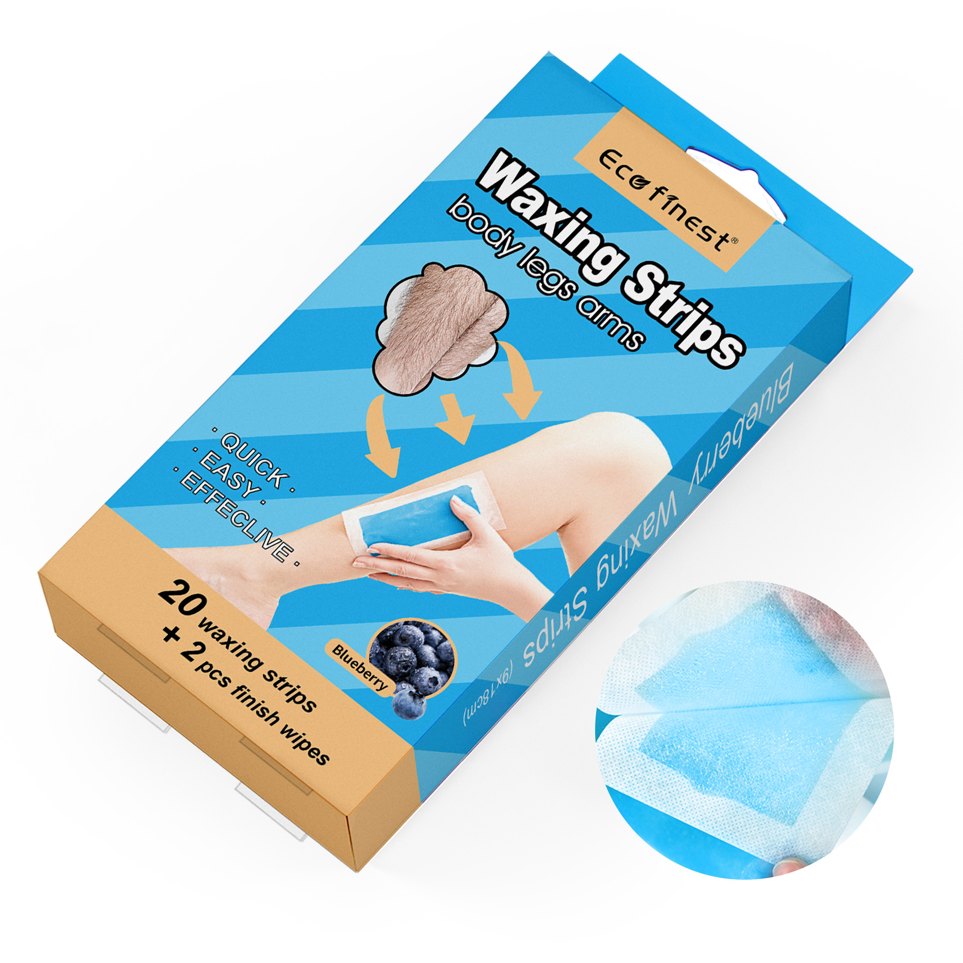 跨境eco finest 脱毛贴蜜蜡贴一次性撕拉 oem