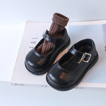 女童皮鞋2024春季新款儿童黑色公主鞋女宝宝软底婴儿鞋子小童单鞋