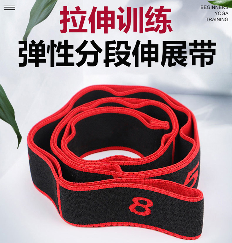 Yoga Stretch Digital Belt Segment Tension Band Dance Posture Training Resistance Band Workout Stretching Elastic Belt