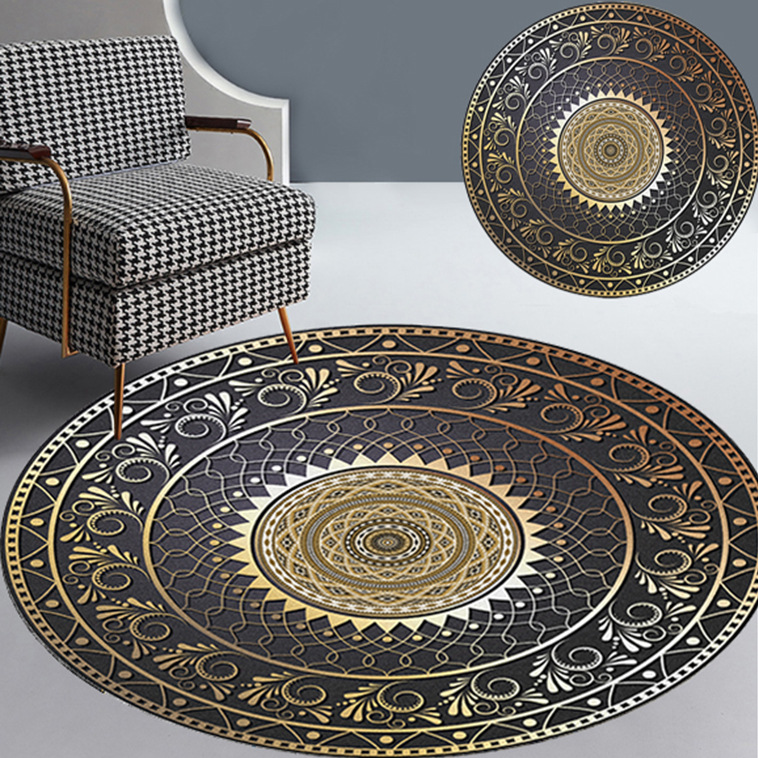 Modern Simplified European Living Room Bedroom round Carpet Computer Chair Nacelle Chair Floor Mat Persian Bedside Pad Cross-Border Delivery