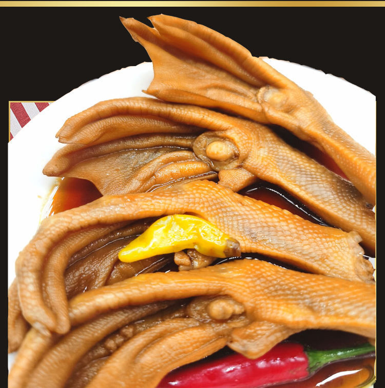 潮汕酸辣泡鸭爪鸭翅泡鸭掌醋泡椒无骨鸭脚香脆奶茶店龙岩零食批发