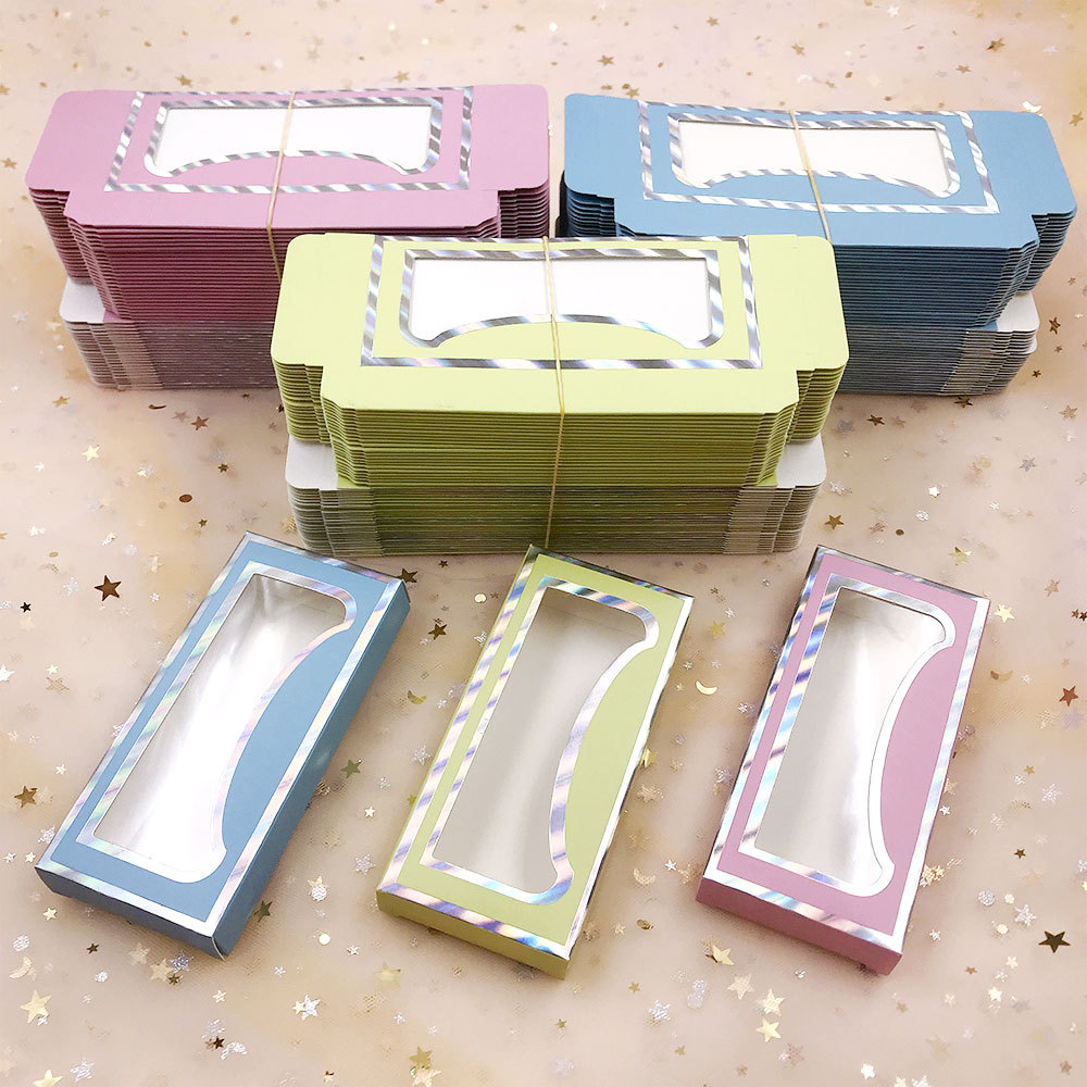 35成交22.8万个睫毛卡纸盒 彩色多款可选假睫毛盒子 不