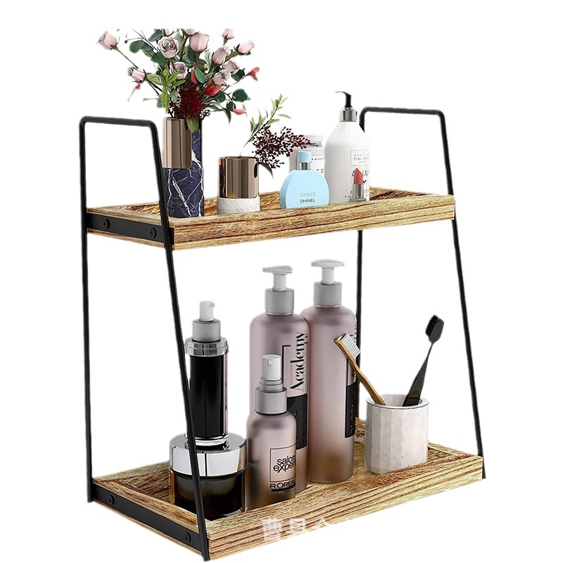 Creative Bathroom Storage Rack Double Layered Storage Rack Organizing Rack Desktop Decoration Desktop Storage Rack Kitchen Storage Rack