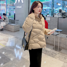 短款棉衣女2022年冬季韩版立领羽绒棉服轻薄小袄宽松面包服外套潮