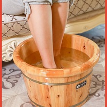 泡脚木桶桶家用泡小腿脚桶木质制按摩木盆足浴盆保温盆洗脚亚马逊