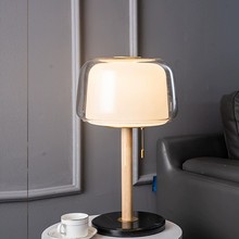 北欧高档床头灯简约现代设计师装饰灯具书房客厅创意玻璃卧室台灯