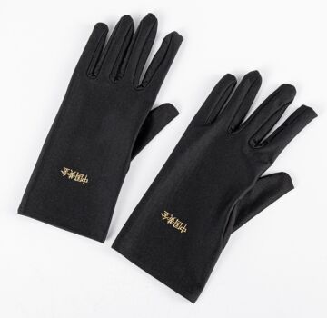 工厂定制高端珠宝手套高档导购专用手套黑色莱卡氨纶锦纶弹力手套