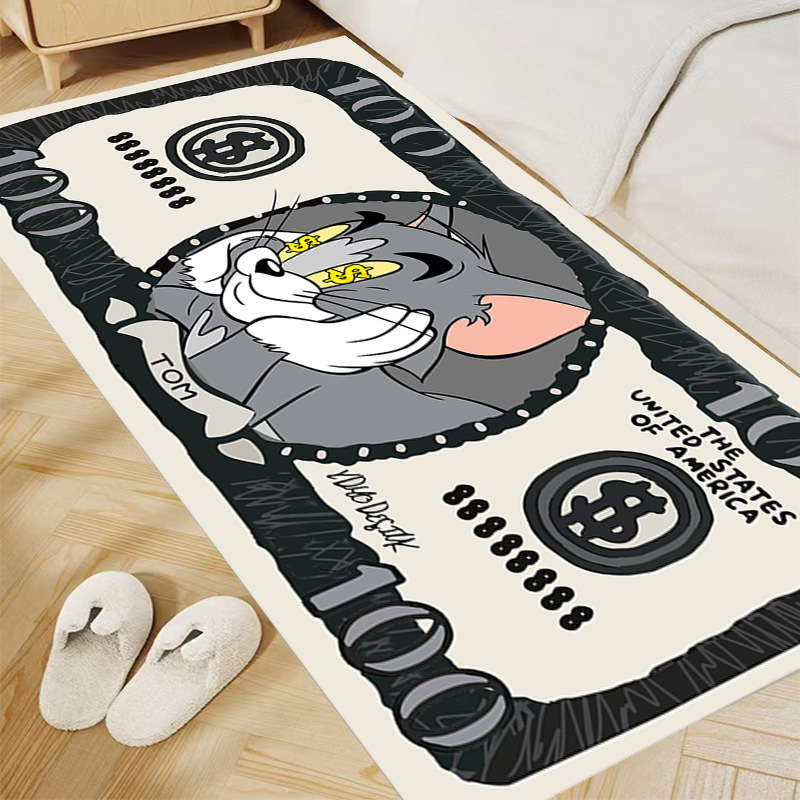 Cross-Border Cartoon Carpet Dollar Pattern Anime Floor Mat Living Room Bedroom Bedside Blanket