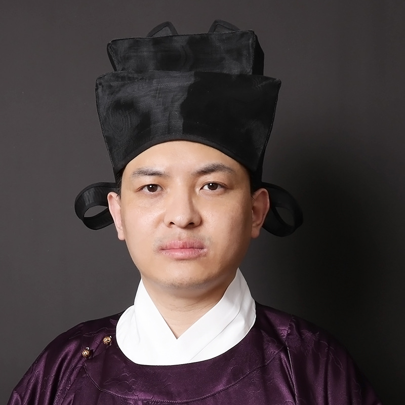 复古网纱帽宋交翅方幞头书生帽宋朝交脚明制圆领袍巾帽汉服配饰帽