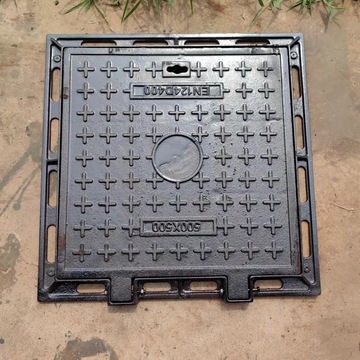 球墨铸铁井盖500*500方井盖下水道电力盖板绿化带盖板检查井井盖