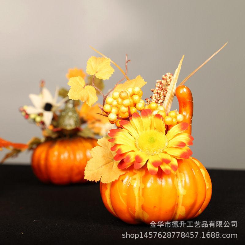 DSEN Manufacturers Supply Thanksgiving Harvest Festival Halloween Autumn Maple Leaf Pumpkin Pomegranate SUNFLOWER Small Ornaments DIY