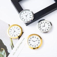 55（50）手表头圆形合金表胆水晶工艺品摆件车载嵌入式指针式钟表