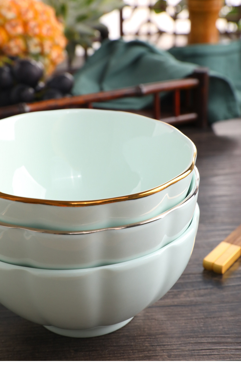 家用陶瓷米饭碗创意面碗汤碗学生碗盘碟大小吃饭单个碗微波炉餐具