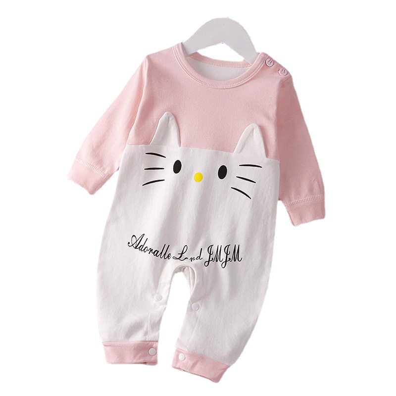 baby clothes Baby Jumpsuit Spring and Autumn 2023 New Jumpsuit Baby Autumn Clothing Open Crotch Romper Newborn Pajamas Children's Clothing