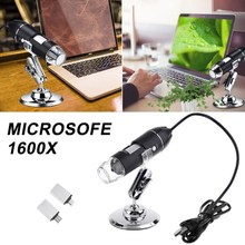 3-in-1 Digital USB Microscope 1600X Portable 2Adapters跨境专