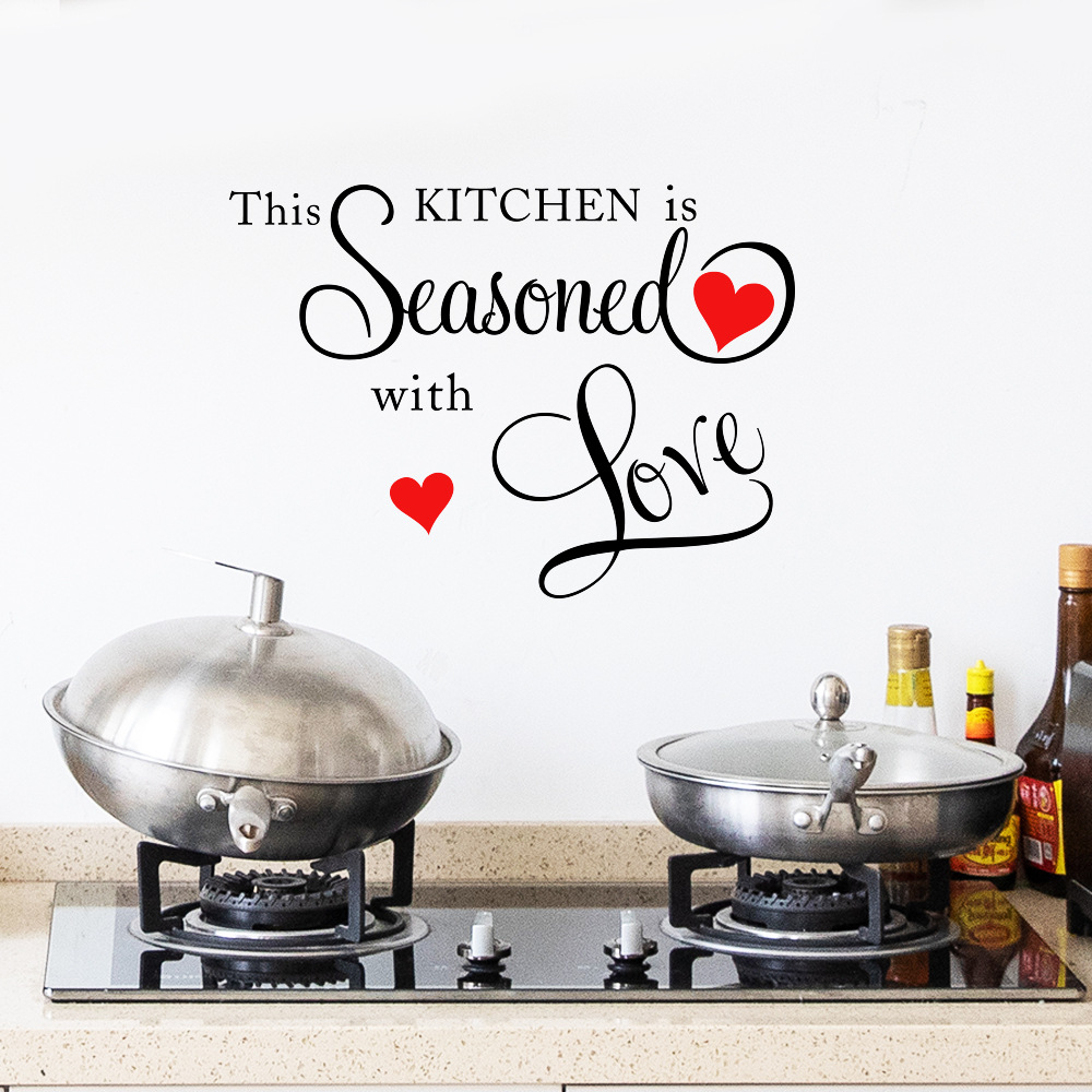 this kitchen... 厨房贴墙贴厂家欧美箴言墙贴纸英文诗 MU1211P