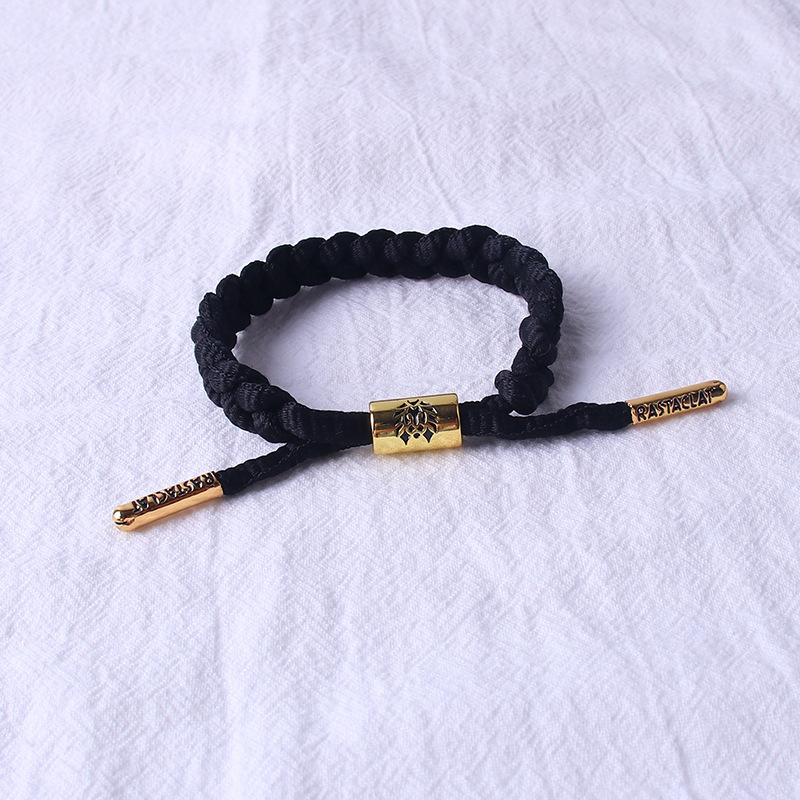 新款黑白金小狮子手链lionking学生情侣闺蜜编织鞋带手环少年手环