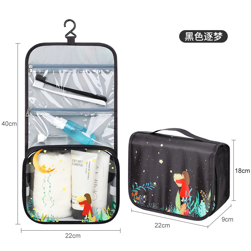 New Toiletry Bag Hung with Hook Travel Multifunctional Cosmetics Toiletry Bag Fashion Waterproof Portable Cosmetic Bag